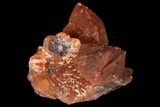 Natural, Red Quartz Crystal Cluster - Morocco #142919-1